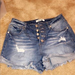 Blue jean shorts